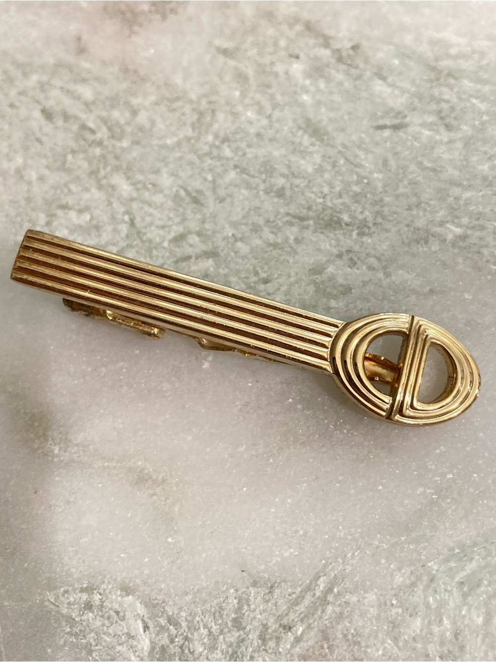 Auth Dior Vintage Tie Clip